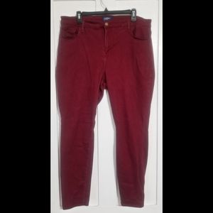 18 Brick Red Old Navy High Rise Rockstar Jeans